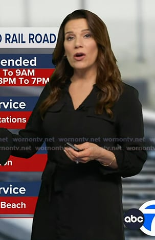 Heather’s black wrap dress on Good Morning America