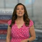 Heather’s pink floral ruffle dress on Good Morning America