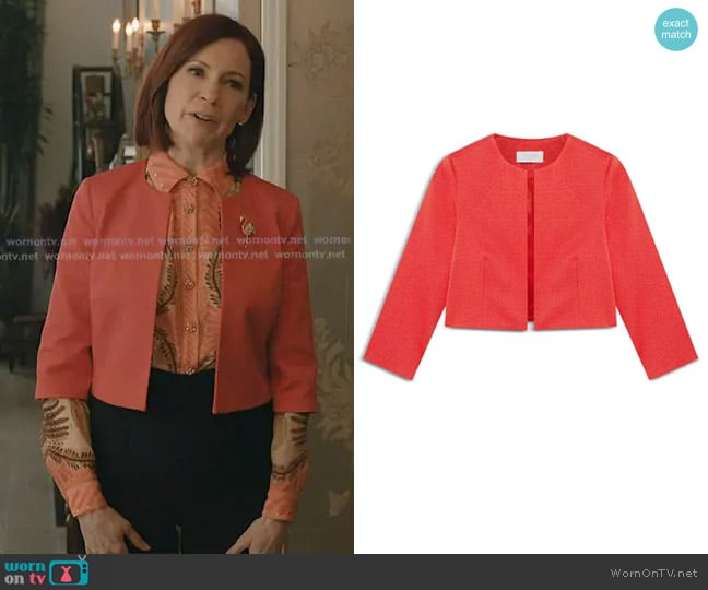 Hobbs Arizona Jacket in Calendula worn by Elsbeth Tascioni (Carrie Preston) on Elsbeth