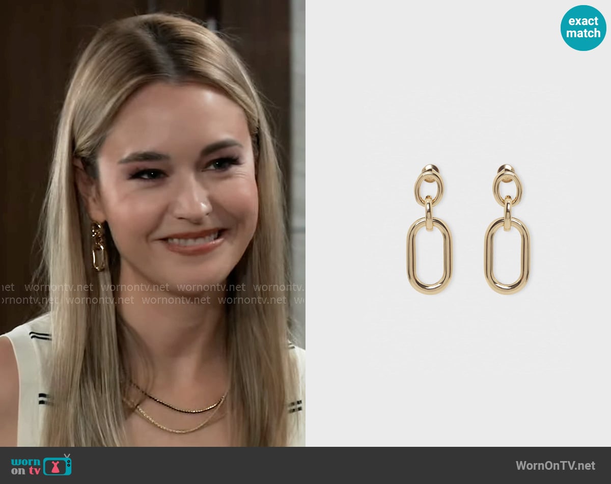 Hobbs Avery Earrings worn by Jacinda Bracken (Paige Herschell) on General Hospital