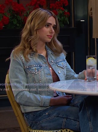 Holly’s studded denim jacket on Days of our Lives