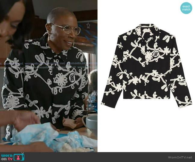 Honor The Gift Floral Ribbon Button Up worn by Henrietta Wilson (Aisha Hinds) on 9-1-1