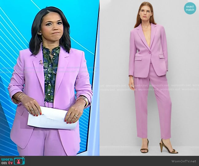 Hugo Boss Relaxed Fit Jacket in Crease Resistant Japanese Crepe worn by Laura Jarrett on Today