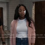 Jordan’s pink zip hoodie on General Hospital