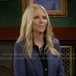 Christine’s blue suit on The Young and the Restless