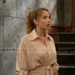 Lily’s tie-waist shirtdress on The Young and the Restless