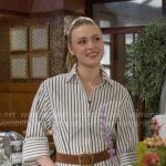 Claire’s striped shirtdress on The Young and the Restless