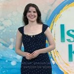 Isabel Klee's navy polka dot dress on Today