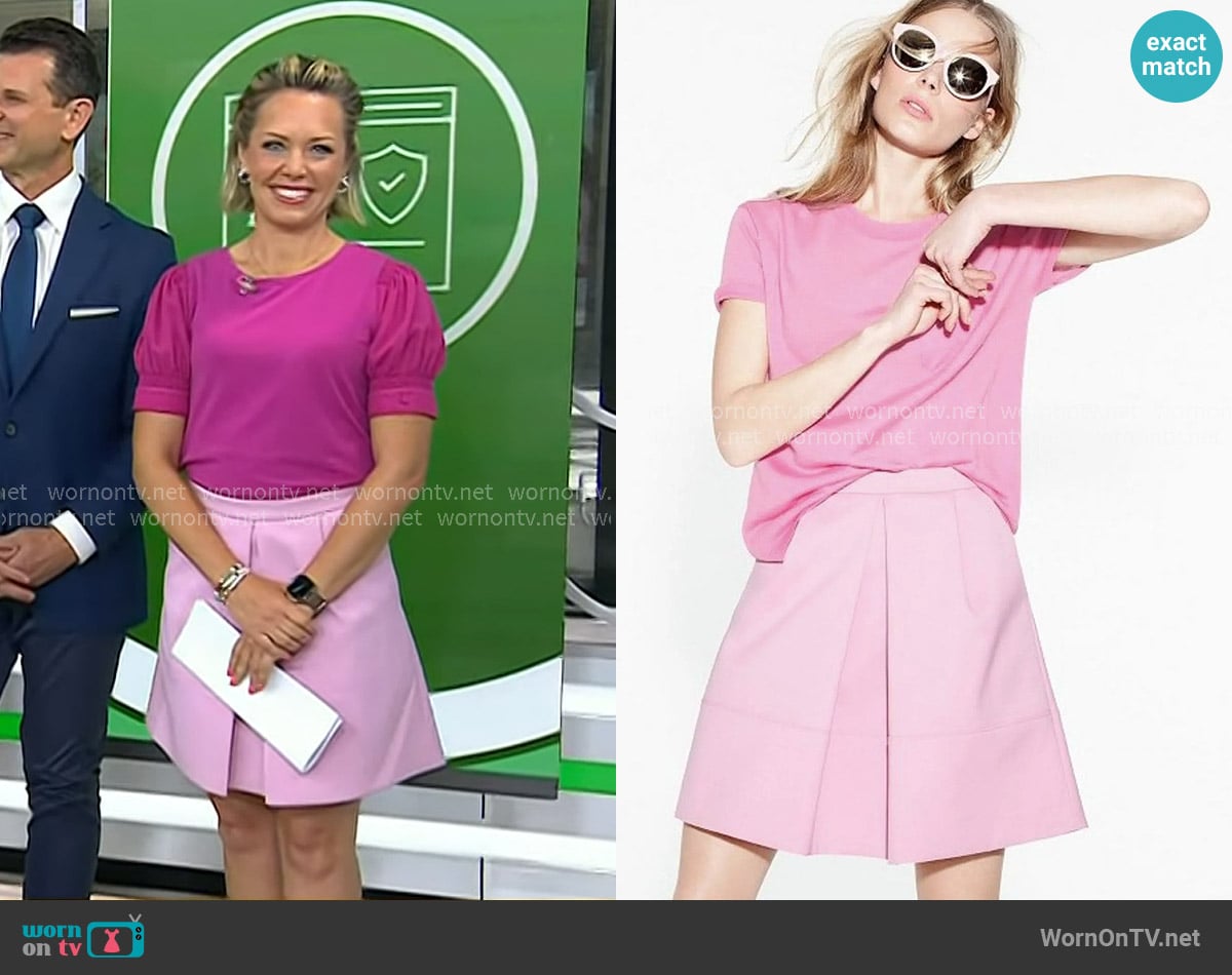 J. Crew Pleat Front Mini Skirt worn by Dylan Dreyer on Today