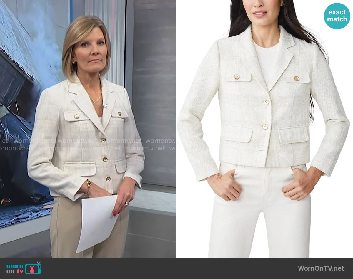 J. McLaughlin Tweed Blazer worn by Kate Snow on NBC News Daily