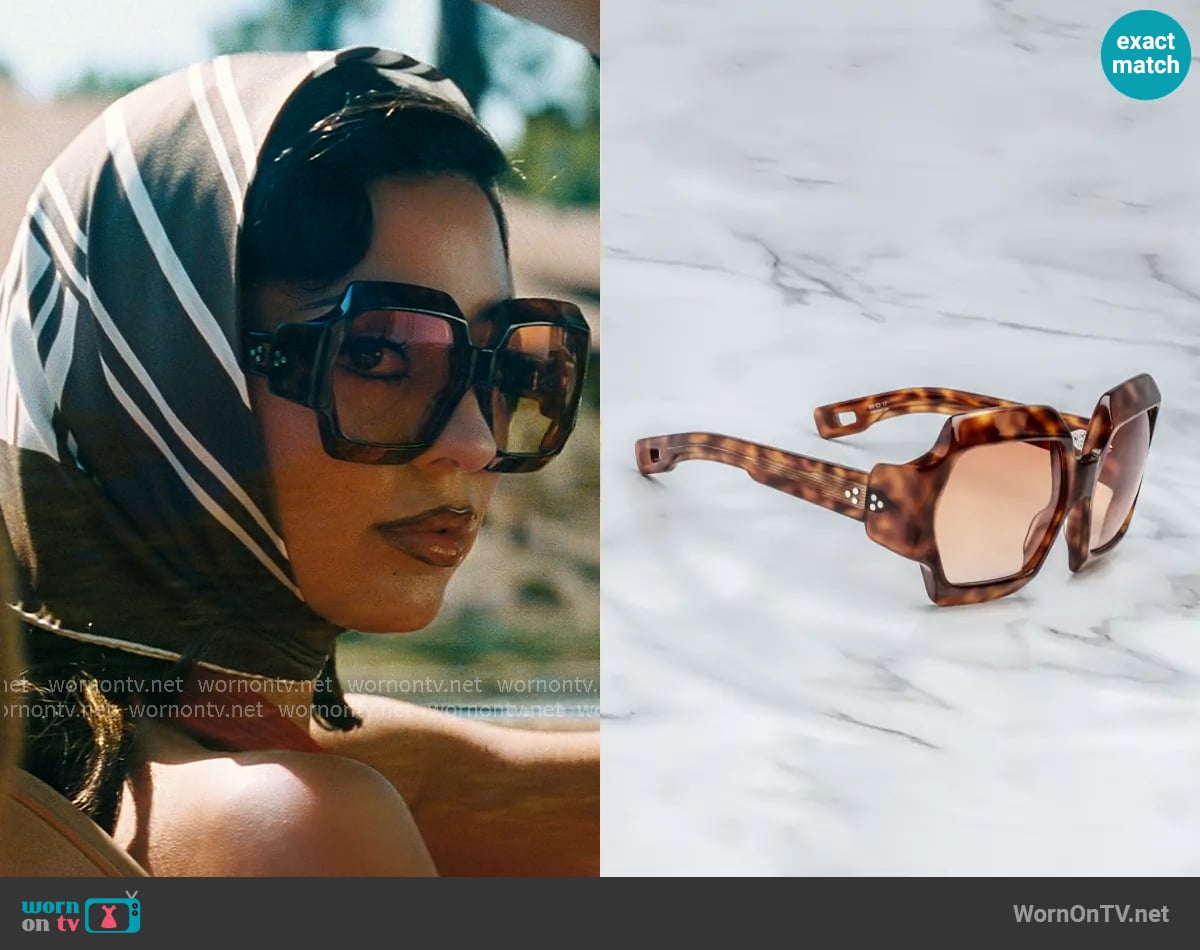Jacques Marie Mage Grandfunk Sunglasses in Teddy Brown worn by Maddy Perez (Alexa Demie) on Euphoria