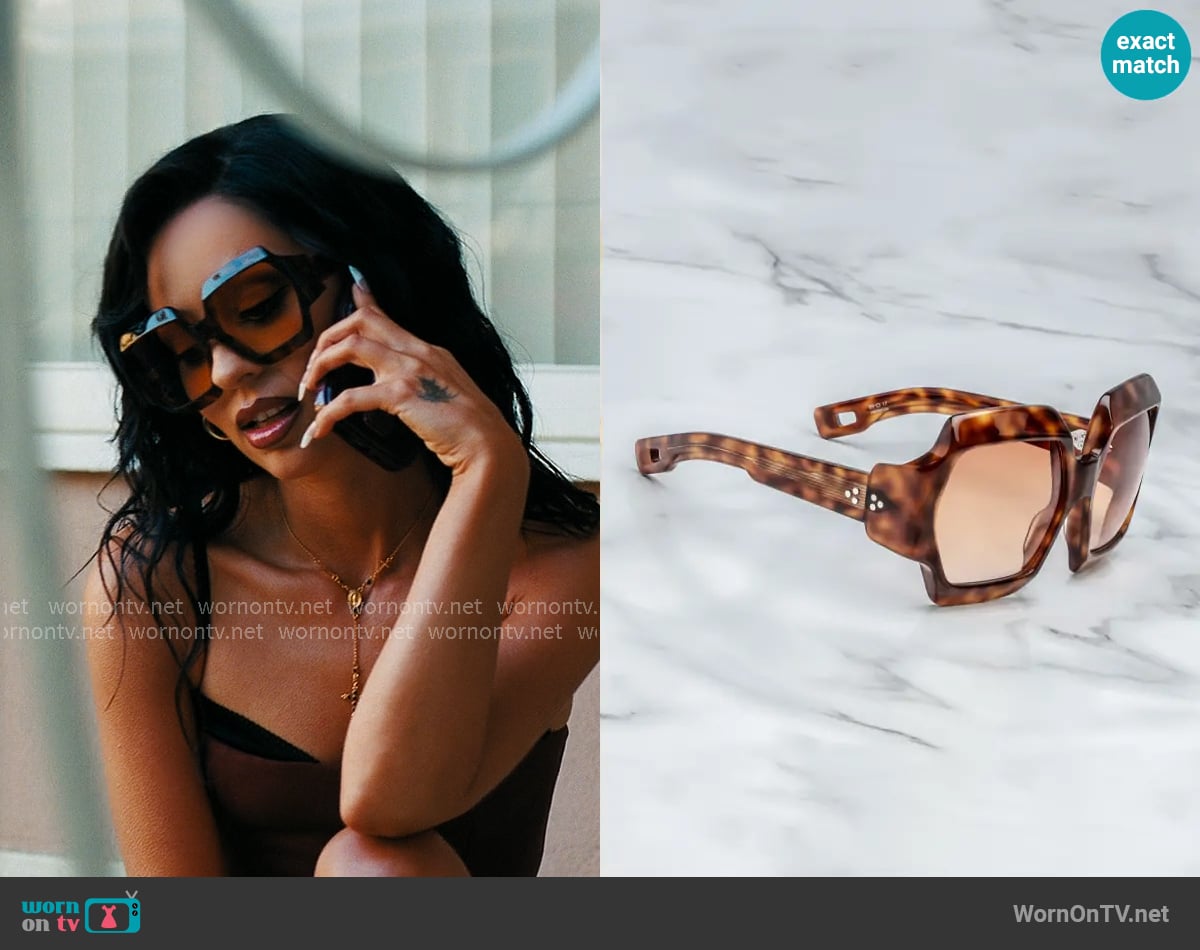 Jacques Marie Mage Grandfunk Sunglasses in Teddy Brown worn by Maddy Perez (Alexa Demie) on Euphoria