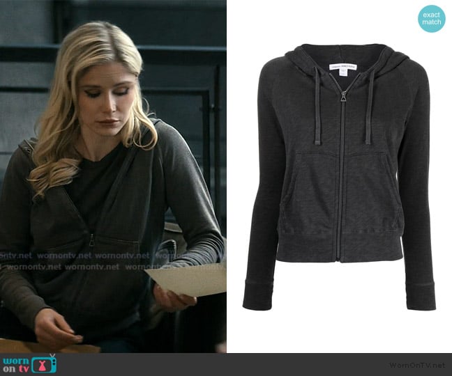 James Perse Fleece Drawstring Hoodie worn by Annie January (Erin Moriarty) on The Boys