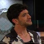 Javi’s black floral shrot sleeve shirt on Days of our Lives