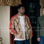 Jay's brown plaid jacket with red stripes on Ghosts