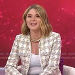 Jenna’s ivory houndstooth jacket and jeans on Today