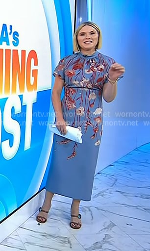 Jenna’s blue floral print maxi dress on Today