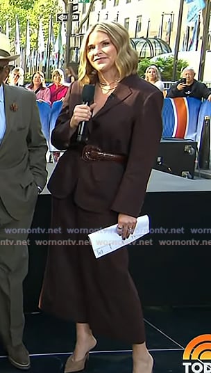 Jenna’s brown blazer and pants on Today