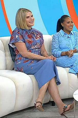 Jenna’s brown leather heel sandals on Today