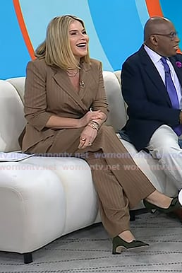 Jenna’s green buckled suede pumps on Today