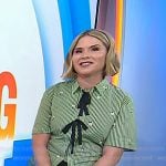Jenna’s green striped short sleeve shirt on Today