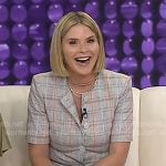 Jenna’s grey plaid short sleeve jacket on Today