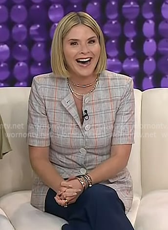 Jenna’s grey plaid short sleeve jacket on Today