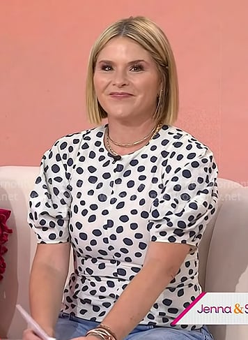 Jenna’s ivory dot print top on Today