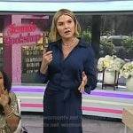 Jenna’s navy satin wrap shirtdress on Today