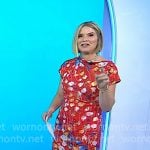 Jenna’s red floral print dress on Today