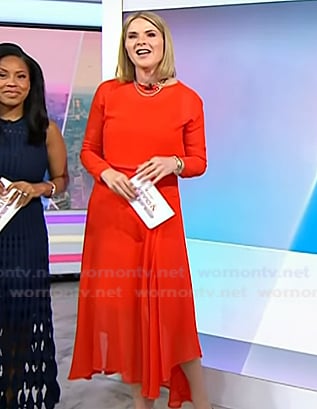 Jenna’s red midi dress on Today