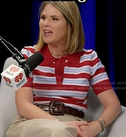 Jenna’s red stripe polo on Today