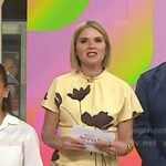 Jenna’s yellow and brown floral print top and pants on Today