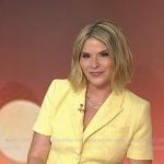 Jenna's yellow short sleeve tweed blazer on Today