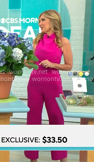 Jennifer Coffey’s pink jumpsuit on CBS Mornings