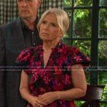 Jennifer's floral puff sleeve dress on Days of our Lives