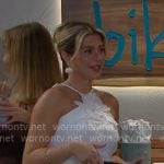 Jessica's white flower applique dress on The Bold and the Beautiful