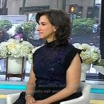 Jodi Kantor’s metallic floral mesh top on Today
