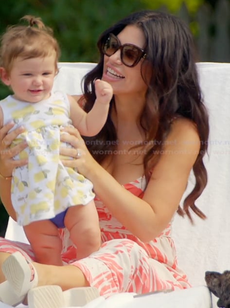 Joe-Ellen’s floral maxi dress on The Real Housewives of Rhode Island