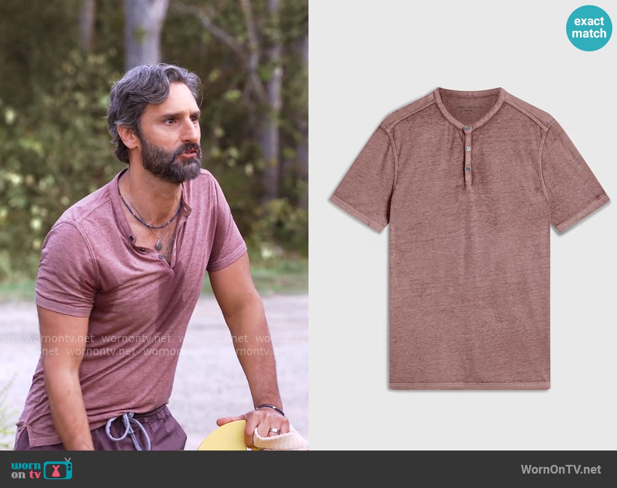 John Varvatos Duke Henley worn by Claude (Marco Calvani) on The Four Seasons