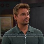 Johnny's green half-zip polo on Days of our Lives