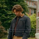 John’s black contrast collar jacket on Off Campus
