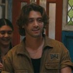 John’s khaki short sleeve shirt on Off Campus