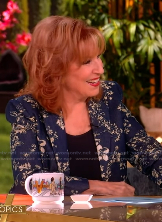Joy’s blue floral print blazer on The View