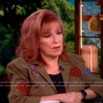 Joy’s brown floral print blazer on The View Joy’s brown floral print blazer on The View