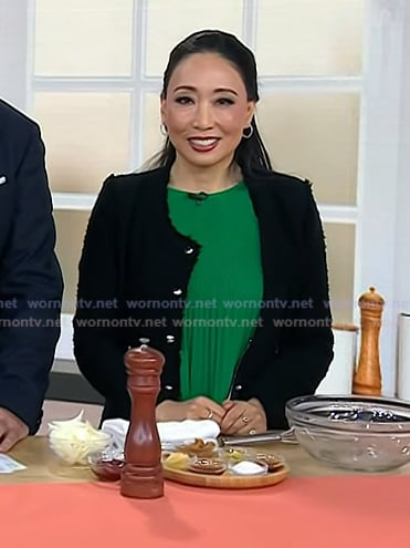 Judy Joo’s black tweed jacket on Today