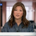Juju’s denim dress with yellow stitching on Good Morning America