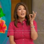 Juju's pink smocked shirtdress on Good Morning America