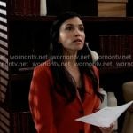 Justine's red suit on General Hospital