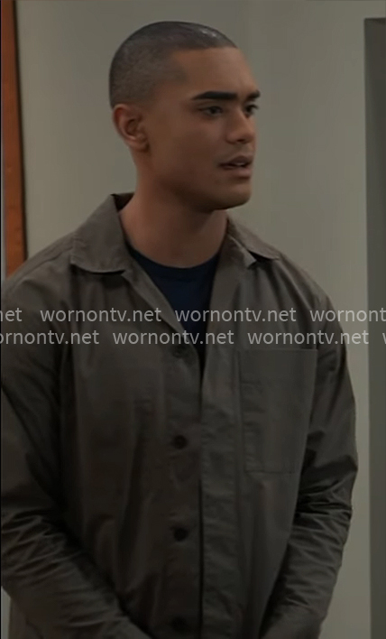 Kai’s brown overshirt on General Hospital